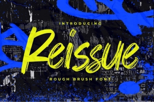 Reissue - Rough brush font Font Download