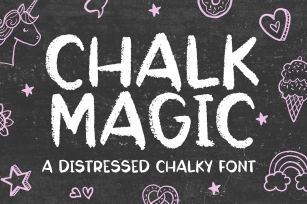 CHALK MAGIC Distressed School Chalk Font Download
