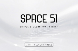 Space 51 - SImple&Clean Font Family Font Download