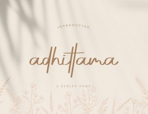 Adhittama Handwritten Script Font Download