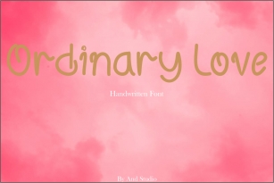 Ordinary Love Font Download