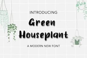 Green Houseplant Font Download