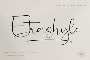 Etrashyle Script Font Font Download