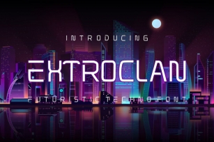 Extroclan Futuristic Techno Font Font Download