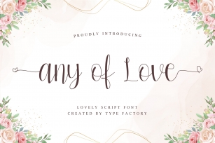 Any of Love Font Download