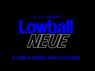 Lowball Neue Font Download