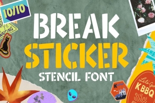 Break Sticker Font Download