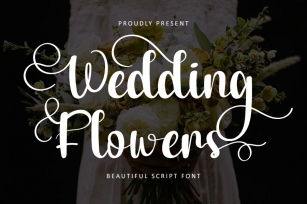 Wedding Flowers Beautiful script Font Download