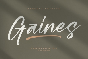 Gaines Brush Font Font Download