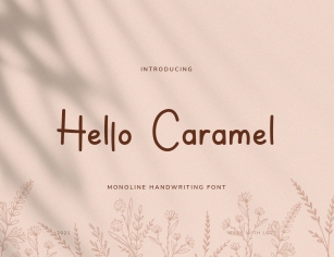Hello Caramel Monoline Handwriting Font Download