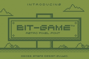 Bit Game - Retro Pixel Font Font Download