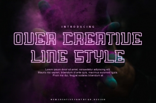 Over Creative Line Font Download