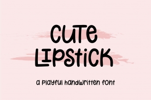Cute Lipstick Playful Handwritten Font Download