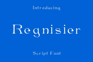 Regnisier Font Download