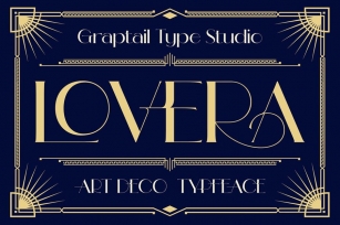 Lovera - Art Deco Typeface Font Download