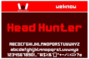 HEAD HUNTER Font Download