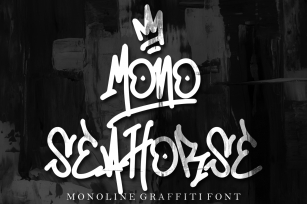 Mono Seahorse Graffiti Font Download