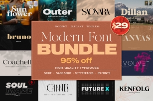 Modern Font Bundle Font Download