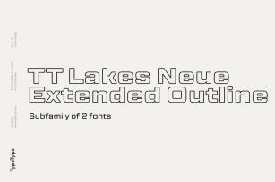 TT Lakes Neue Extended Outline Font Download