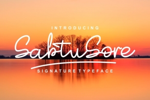 SabtuSore Signature Typeface Font Download