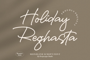 Holiday Reghasta Monoline Script Font Font Download