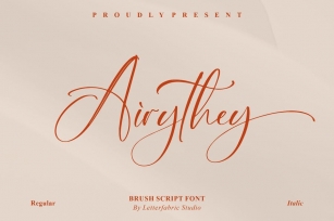 Airythey Brush Script Font Font Download