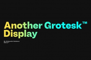 Another Grotesk Display Family Font Download