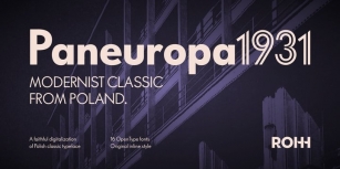 Paneuropa 1931 Font Download