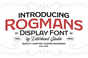 Rogmans - Display Font Font Download