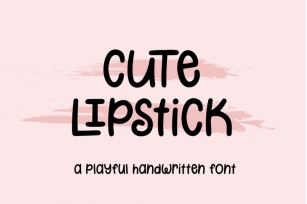Cute Lipstick Handwritten Font Font Download