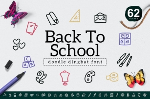 Back To School Dingbat Font Download