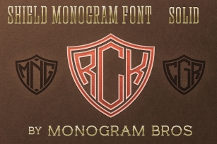 Shield Monogram Font Download