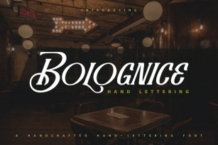 Bolognice | Handcrafted Hand-Lettring Font Font Download