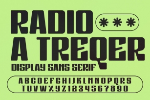 RADIO A TREQER Typeface Font Download