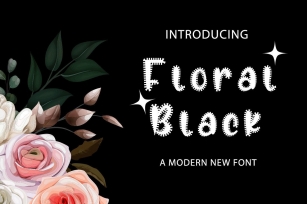 Floral Black Font Download