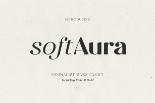 Soft Aura - Minimalist Sans Family Font Download