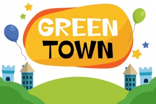 Green Town – Kids Font Font Download