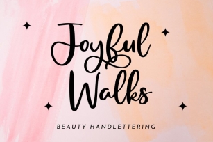 Joyful Walks Font Download