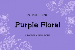 Purple Floral Font Download