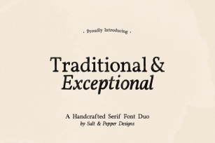Traditional and Exceptional Font Duo Font Download