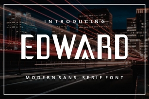 Edward modern sans serif font Font Download