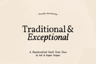 Traditional and Exceptional Duo Font Download
