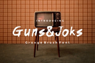 Guns&Joks Brush Grunge Font Font Download