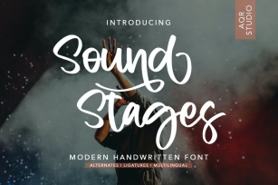SoundStages - Modern Handwritten Font Font Download