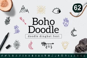 Boho Doodle Dingbat Font Download