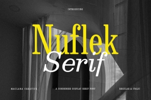 Nuflek Display Serif Font Font Download