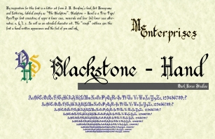 Blackstone Hand Font Download