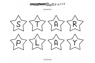 Star Play Outlined Font Download