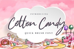 Cotton Candy - Quick Brush Font Font Download