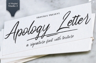 Apology Letter Font Download
